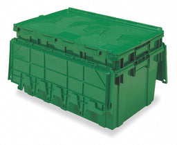 Attached Lid Ctr Green Solid PP