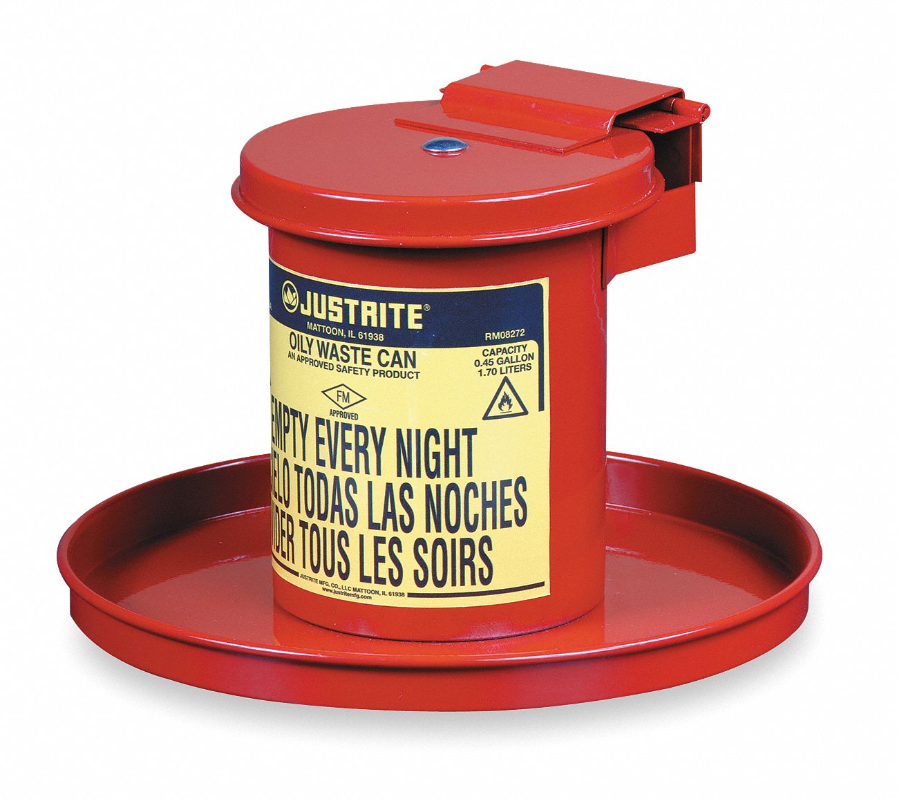 Dip Tank 1/2 gal Red Galvanized Steel
