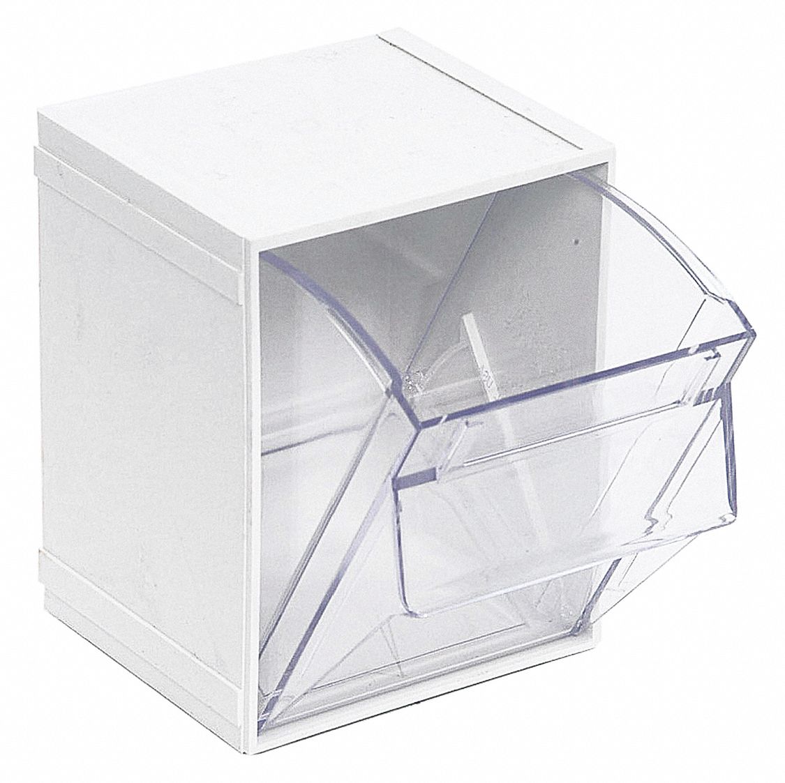 F8473 Indv Tip-Out Bin White Unf 6 1/4 in