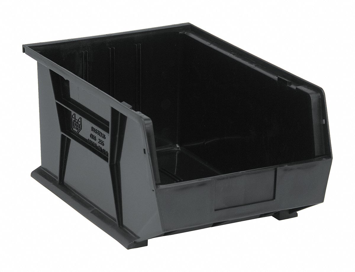 ESD Conductive Bin Black PP 8 in