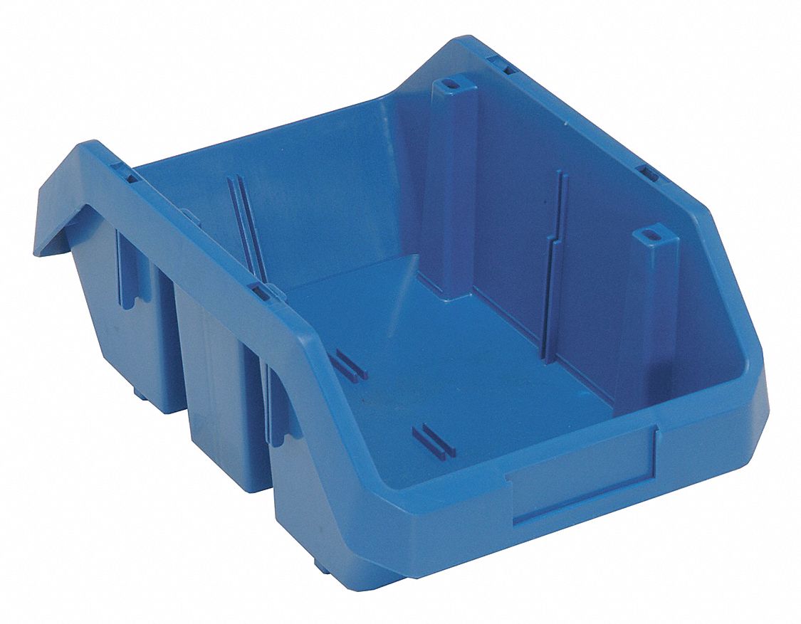 Cross-Stacking Bin Blue PP 6 1/2 in