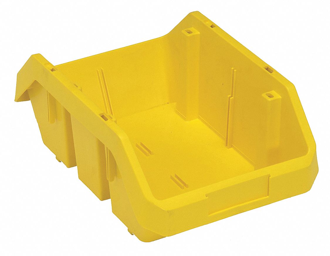 Cross-Stacking Bin Yellow PP 6 1/2 in