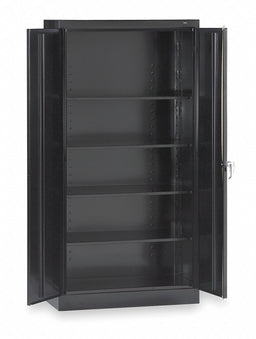 Storage Cabinet 72 x36 x24 Black 4Shlv