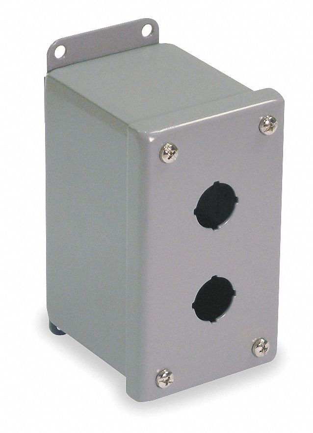 PushButtonEnclosure 22mm 2Hole CarbSteel