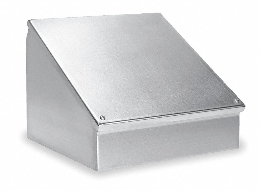 Sloped top Enclsr Mtllc 12InHx20InWx9InD