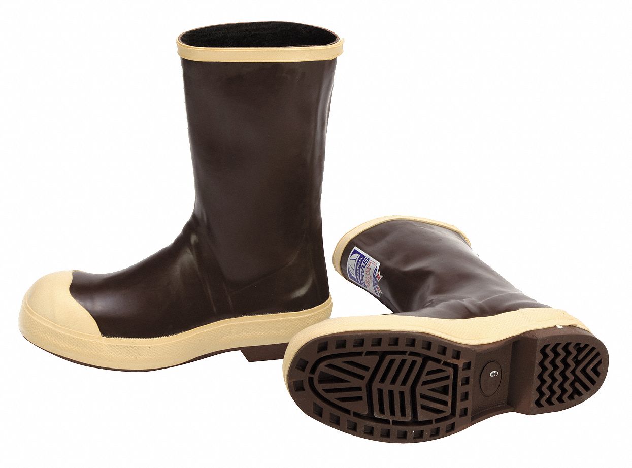 D0339 Rubber Boot Men s 6 Mid-Calf Brown PR