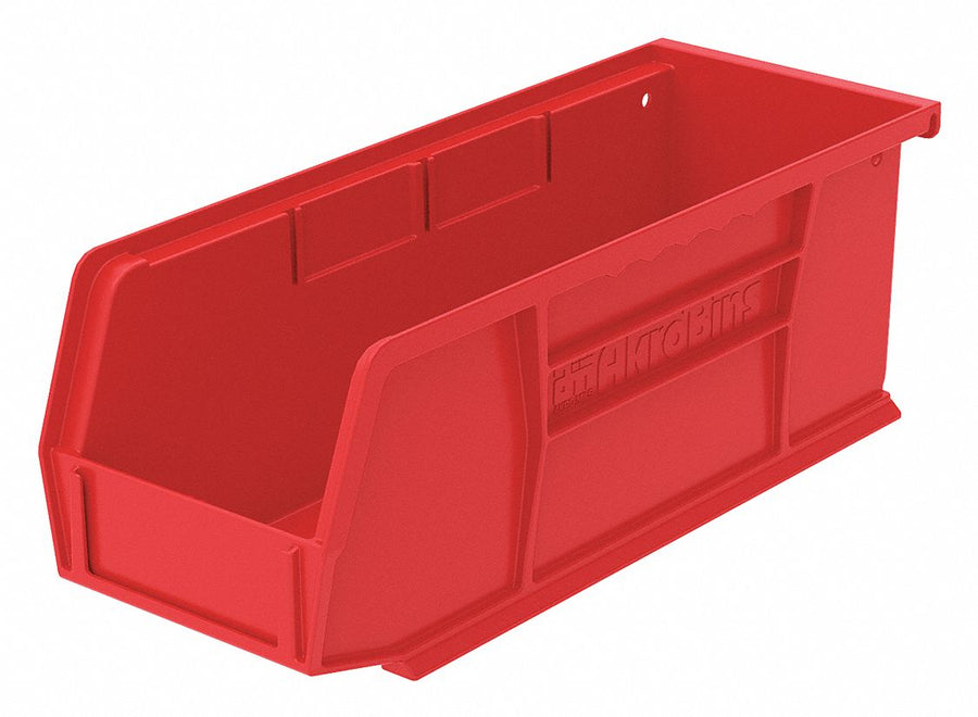 F8647 Hang and Stack Bin Red Plastic 3 in