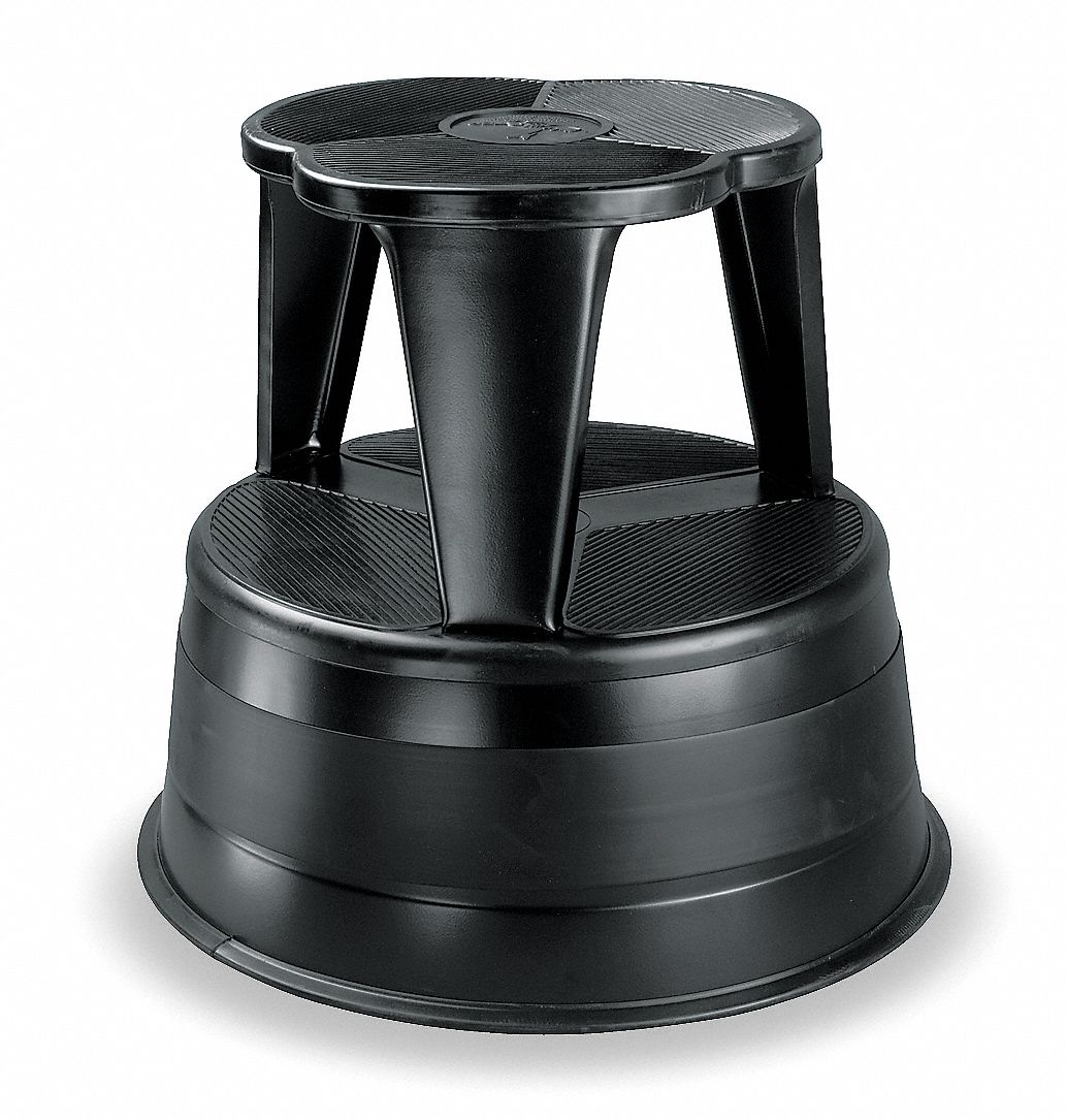 Office Step Stool 14-1/2in H 350lb Steel
