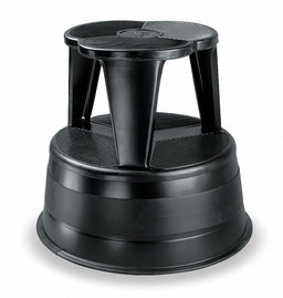 Office Step Stool 14-1/2in H 350lb Steel