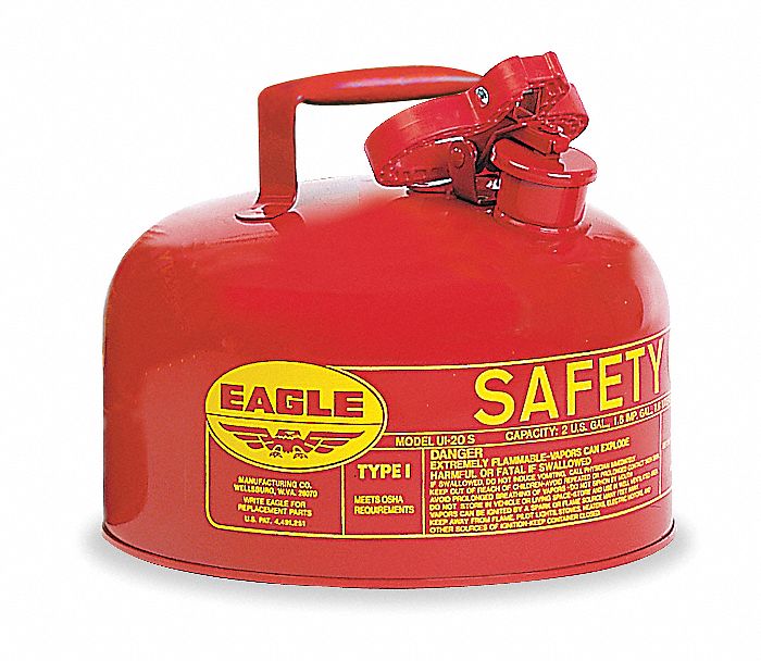 Type I Safety Can 2 gal Red 9-1/2In H