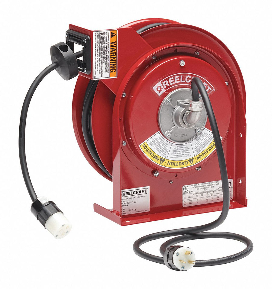Cord Reel 45ft 12 AWG Connector 120VAC