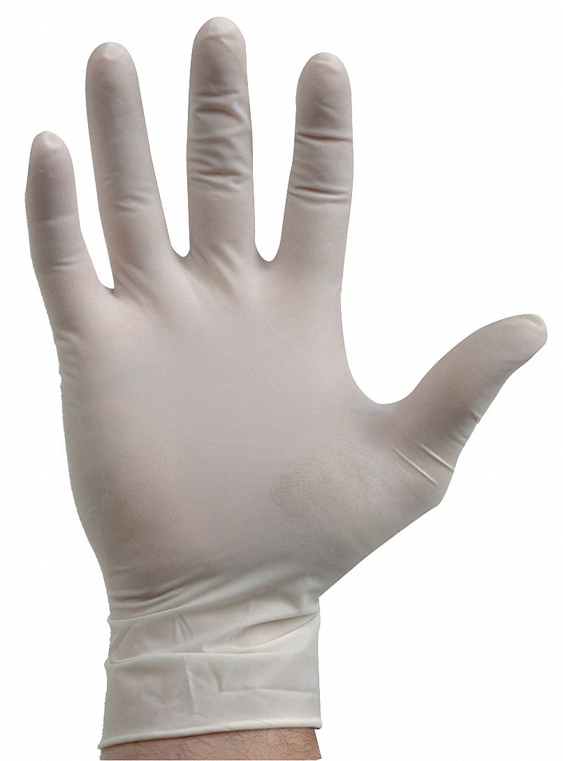 D1847 Disposable Gloves Rubber Latex L PK100
