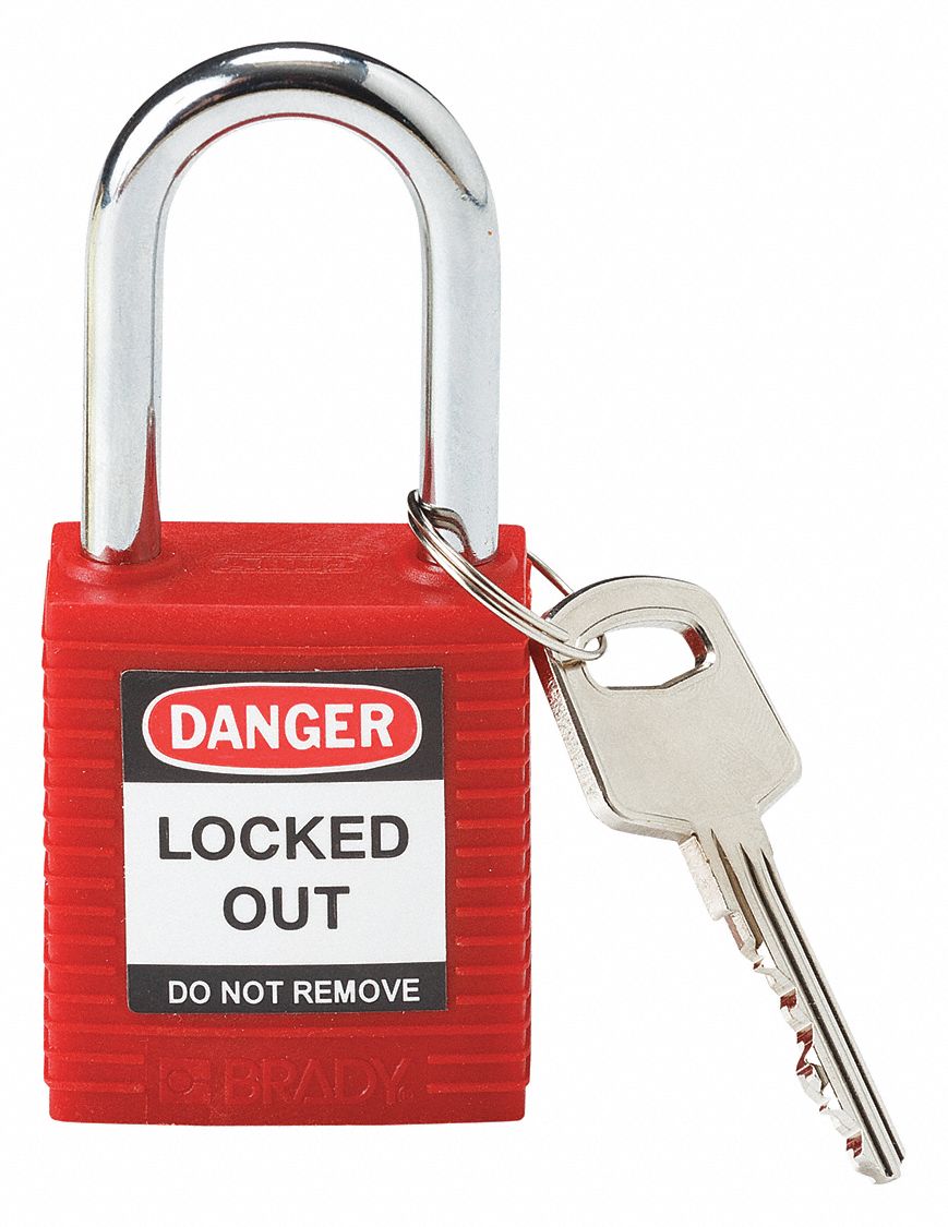 D1949 Lockout Padlock KD Red 1-3/4 H