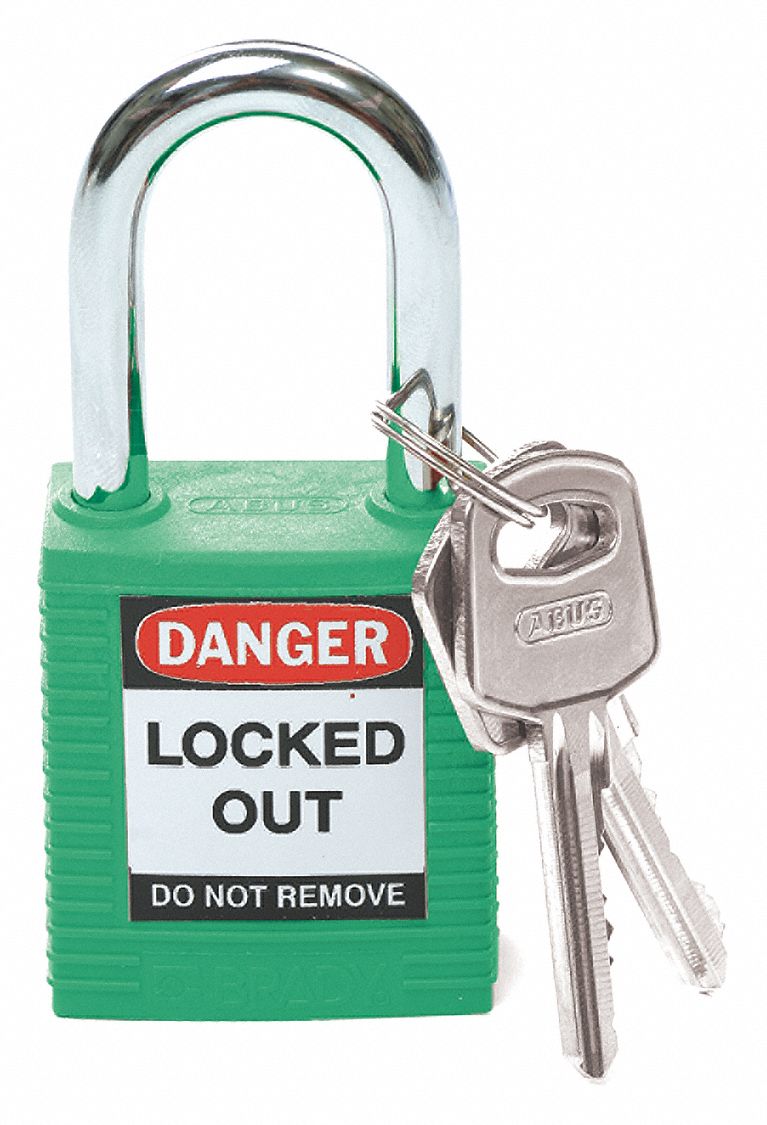 D1949 Lockout Padlock KD Green 1-3/4 H
