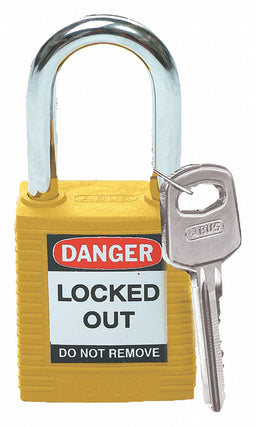D1949 Lockout Padlock KD Yellow 1-3/4 H