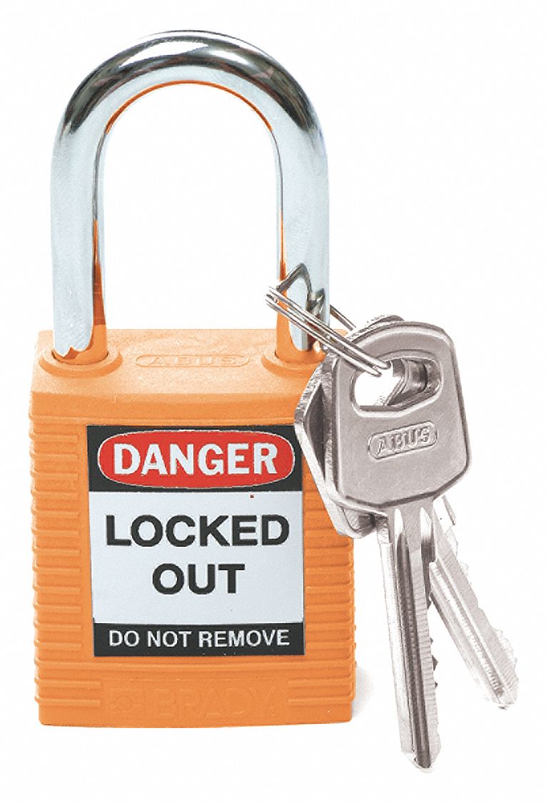 D1949 Lockout Padlock KD Orange 1-3/4 H