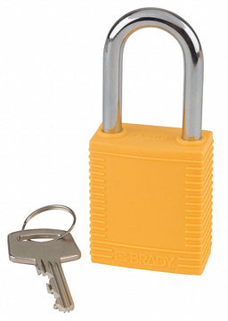 D1951 Lockout Padlock KD Yellow 1-3/4 H PK6