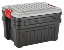 Attached Lid Ctr Black/Mica Solid HDPE