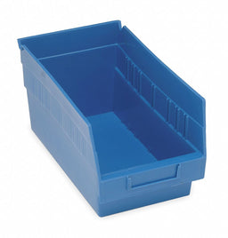 E5729 Shelf Bin Blue Polypropylene 6 in
