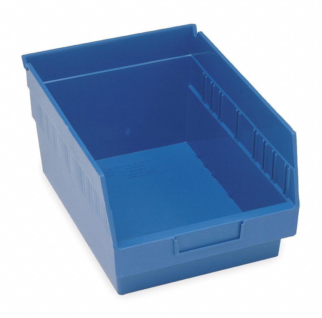 E5734 Shelf Bin Blue Polypropylene 6 in