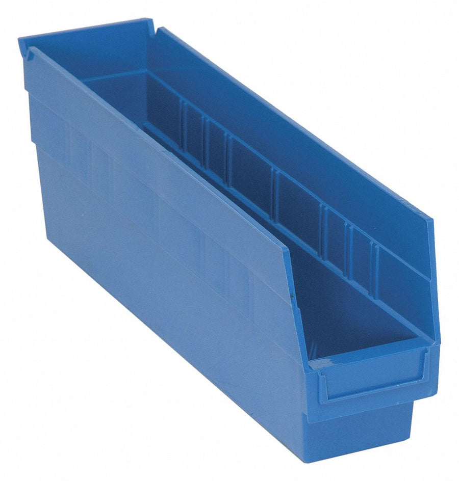 E5732 Shelf Bin Blue Polypropylene 6 in