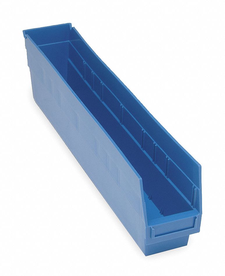 E5735 Shelf Bin Blue Polypropylene 6 in