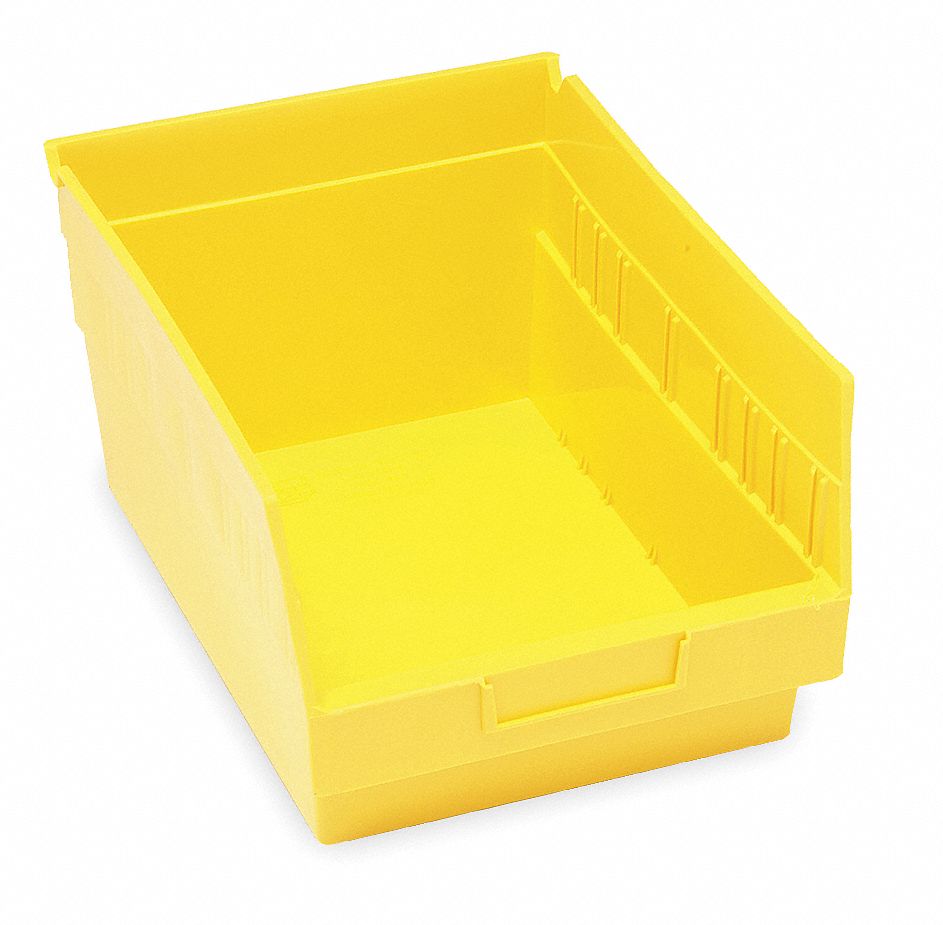 E5730 Shelf Bin Yellow Polypropylene 6 in