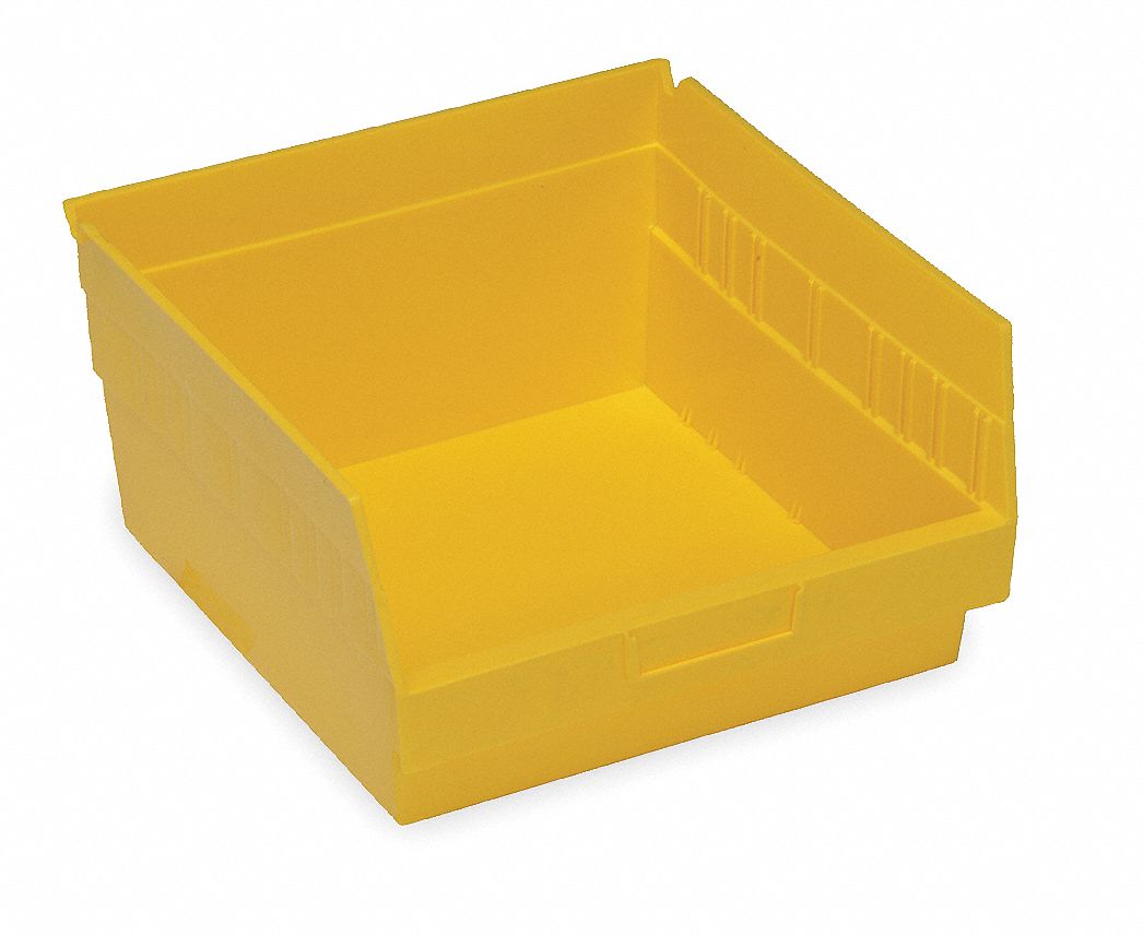 E5731 Shelf Bin Yellow Polypropylene 6 in