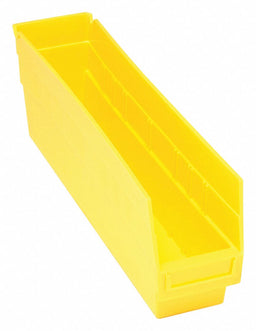 E5732 Shelf Bin Yellow Polypropylene 6 in