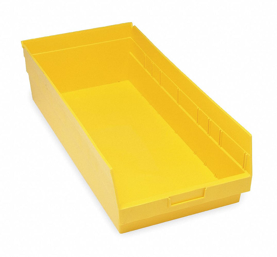 E5738 Shelf Bin Yellow Polypropylene 6 in