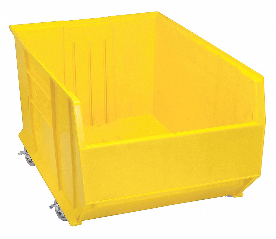 D5574 Mobile Bin Yellow PP 17 1/2 in