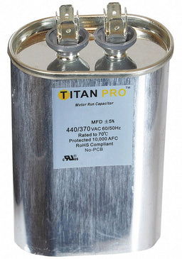 Motor Run Capacitor 45 MFD 4 61/64  H