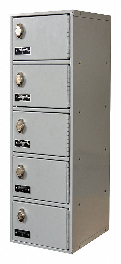 Locker 5x1Lckrs Lt Gry 30.5 x9 x12