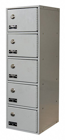 Locker 5x1Lckrs Lt Gry 30.5 x9 x12