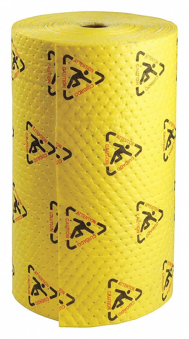 Absorbent Roll Chem/Hazmat YLW 300ft L