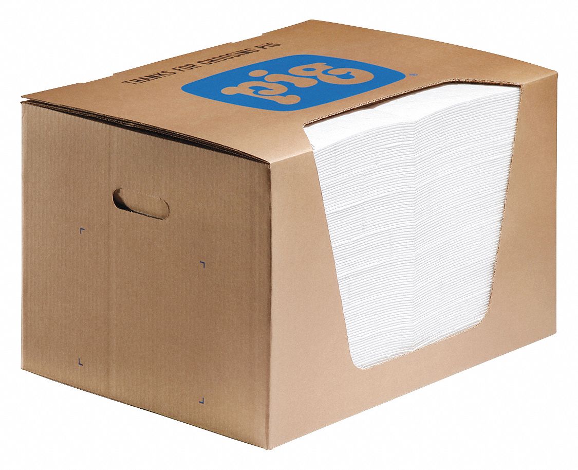 Absorb Pad Oil-Based Liquids White PK100
