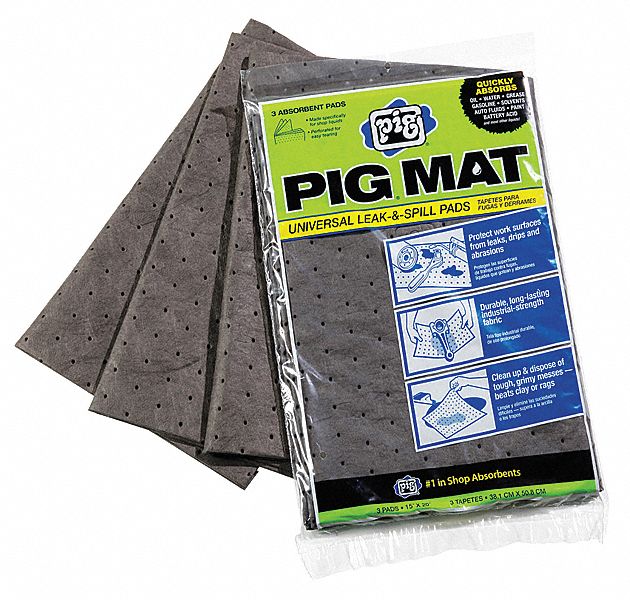 Absorbent Pad Universal Gray PK3