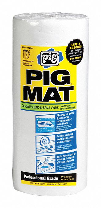 Absorbent Roll Oil-Based Liquids White