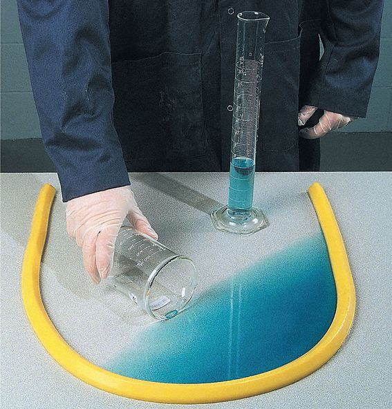 SpillBlocker Tabletop Dike Yellow 1 In