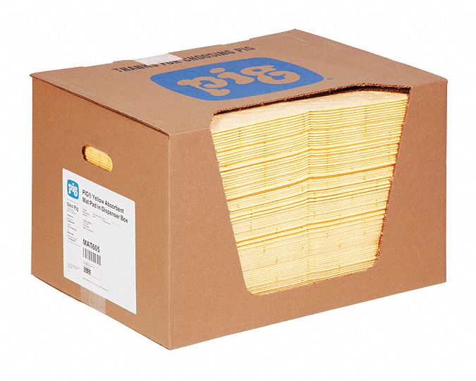 Absorbent Pad Universal Yellow PK100