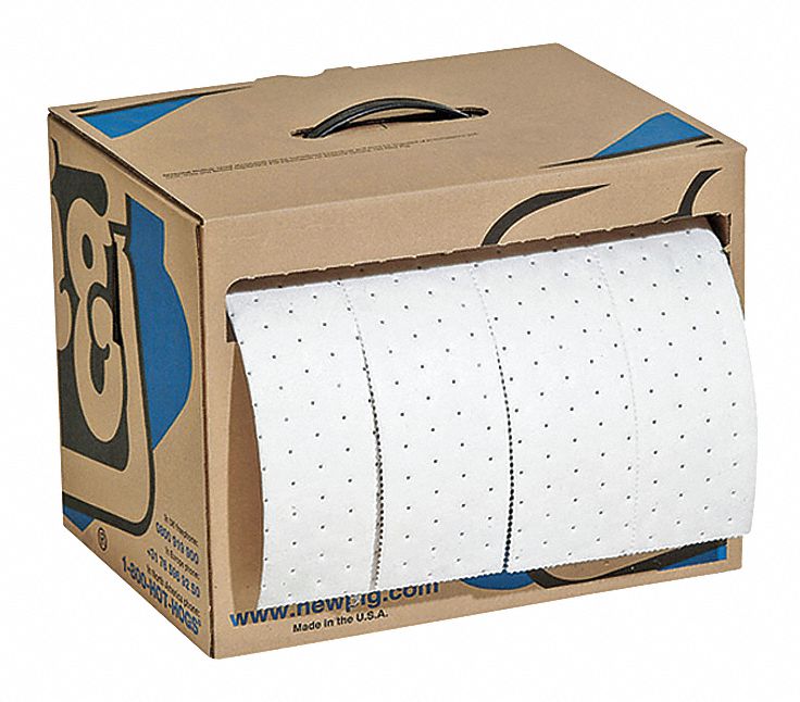 Absorbent Roll Oil-Based Liquids White