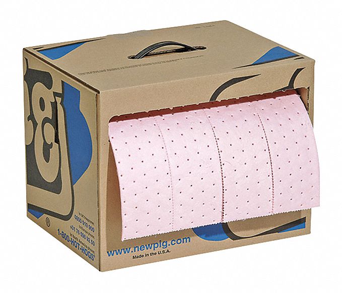 Absorbent Roll Chem/Hazmat Pink 60 ft.L