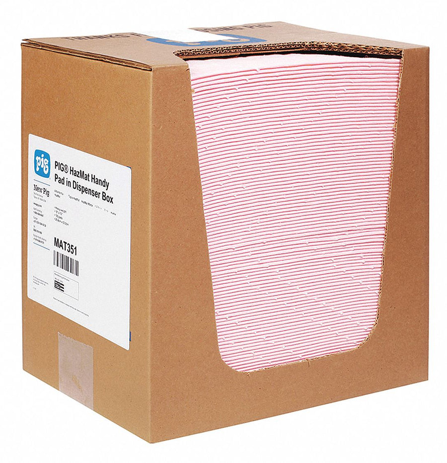 Absorbent Pad Chem/Hazmat Pink PK100