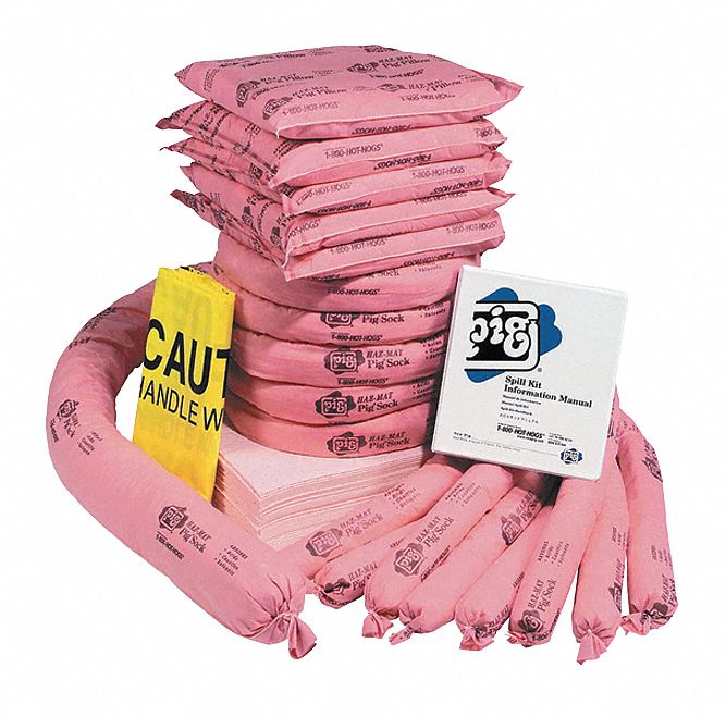 Spill Kit Refill Chem/Hazmat Pink