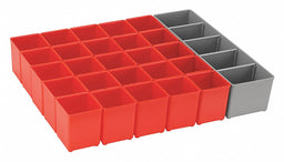 Bin Cup Set Red/Gray 2-3/4 in H