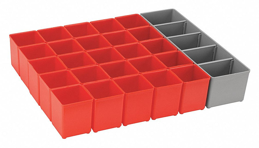 Bin Cup Set Red/Gray 2-3/4 in H