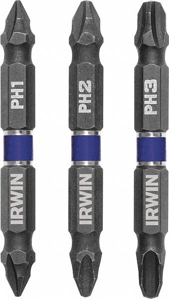 DriverBitSet 3pcs Steel Shank 1/4