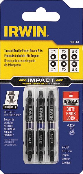 Insert Bit Power Dbl End Hex Shank PK3