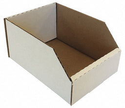 Corr Shelf Bin White Cardboard 4 1/2 in
