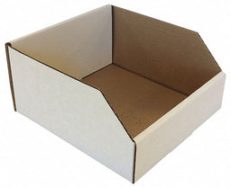 Corr Shelf Bin White Cardboard 4 1/2 in